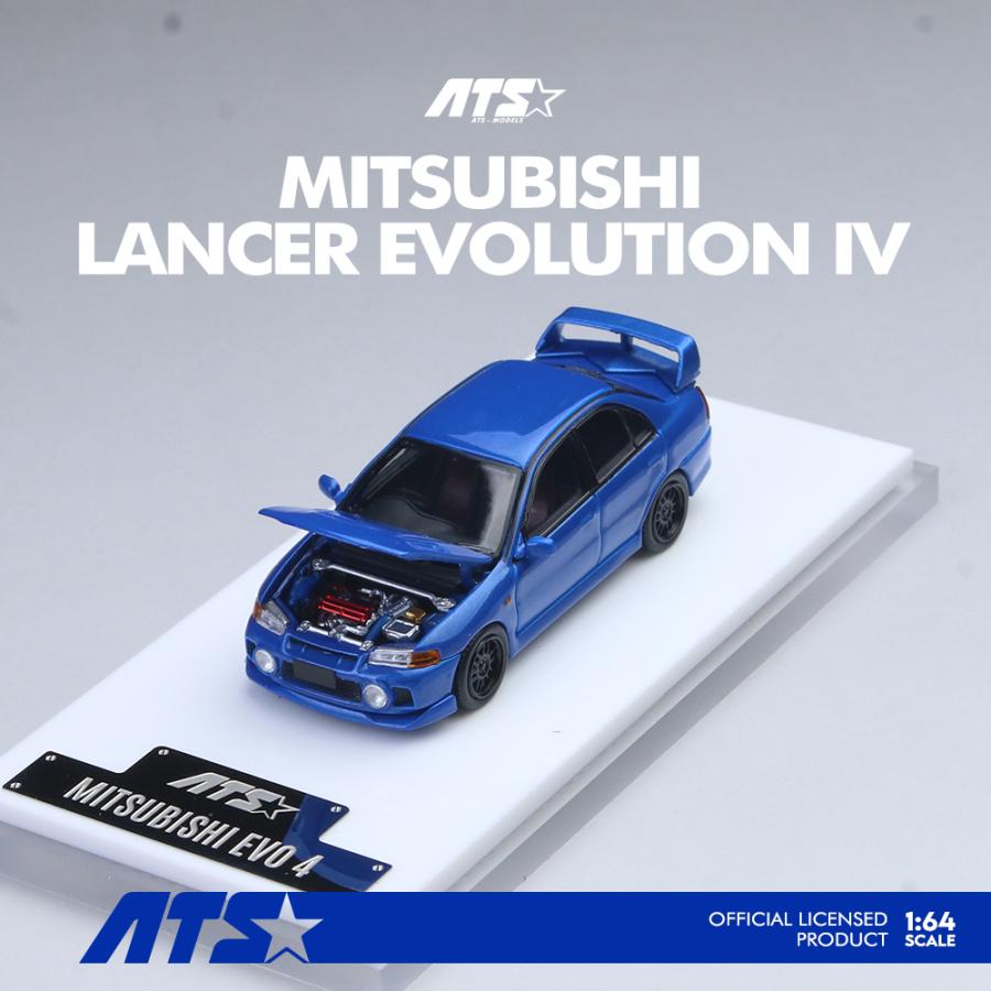 三菱 ランサースポーツバック 1/43 ミニカー ブルー ビテセ ATS-MODELS 1/64 三菱・ランサーエボリューションIV (ブルー) ミニカー