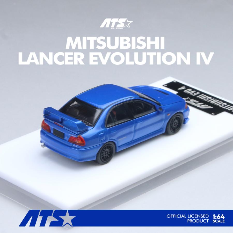 ATS-MODELS 1/64 三菱・ランサーエボリューションIV (ブルー) ミニカー