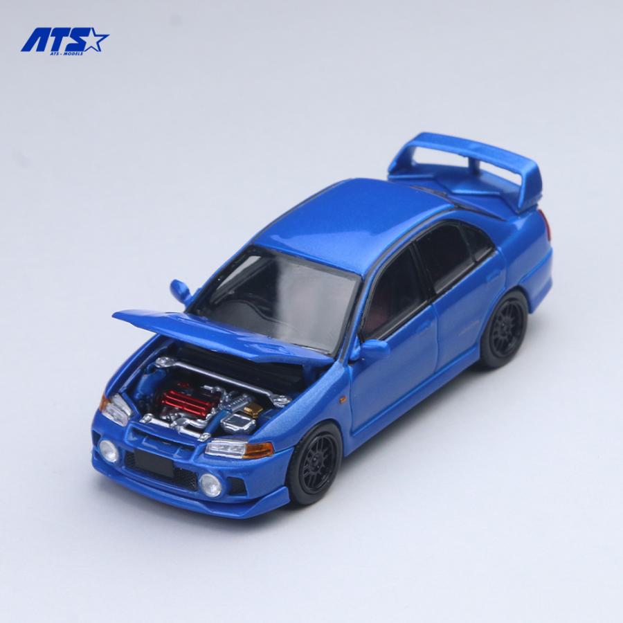 ATS-MODELS 1/64 三菱・ランサーエボリューションIV (ブルー) ミニカー