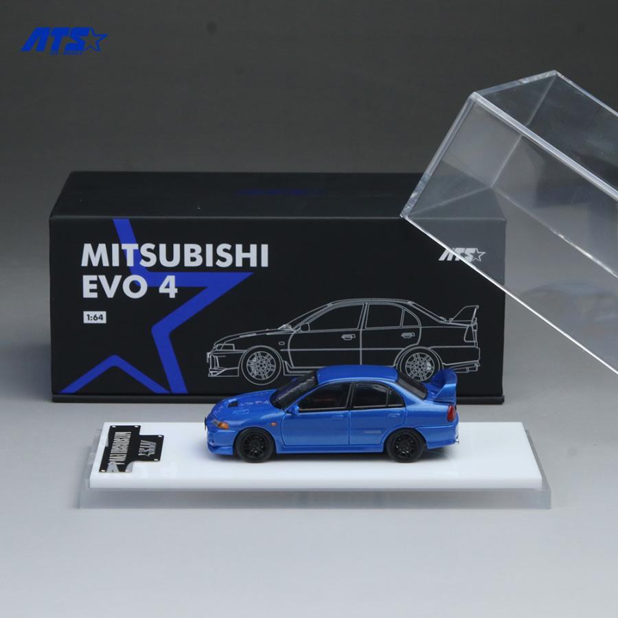 ATS-MODELS 1/64 三菱・ランサーエボリューションIV (ブルー) ミニカー