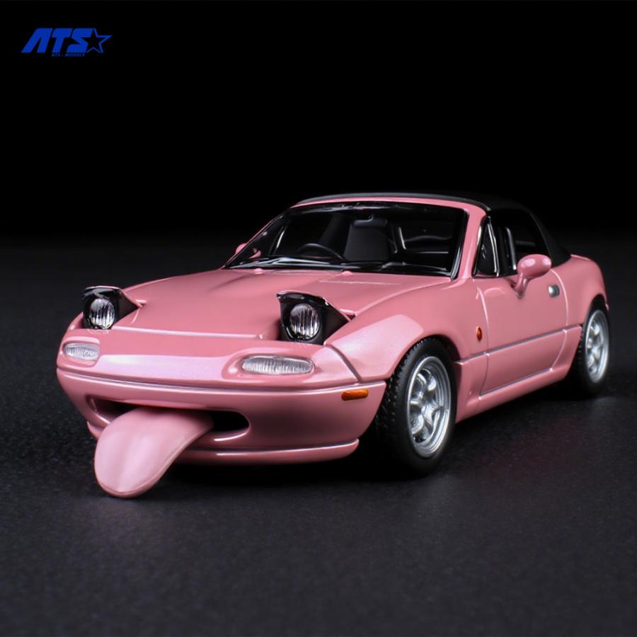 ATS-MODELS 1/64 マツダ・MX-5 (初代) ロードスター (ピンク) ミニカー