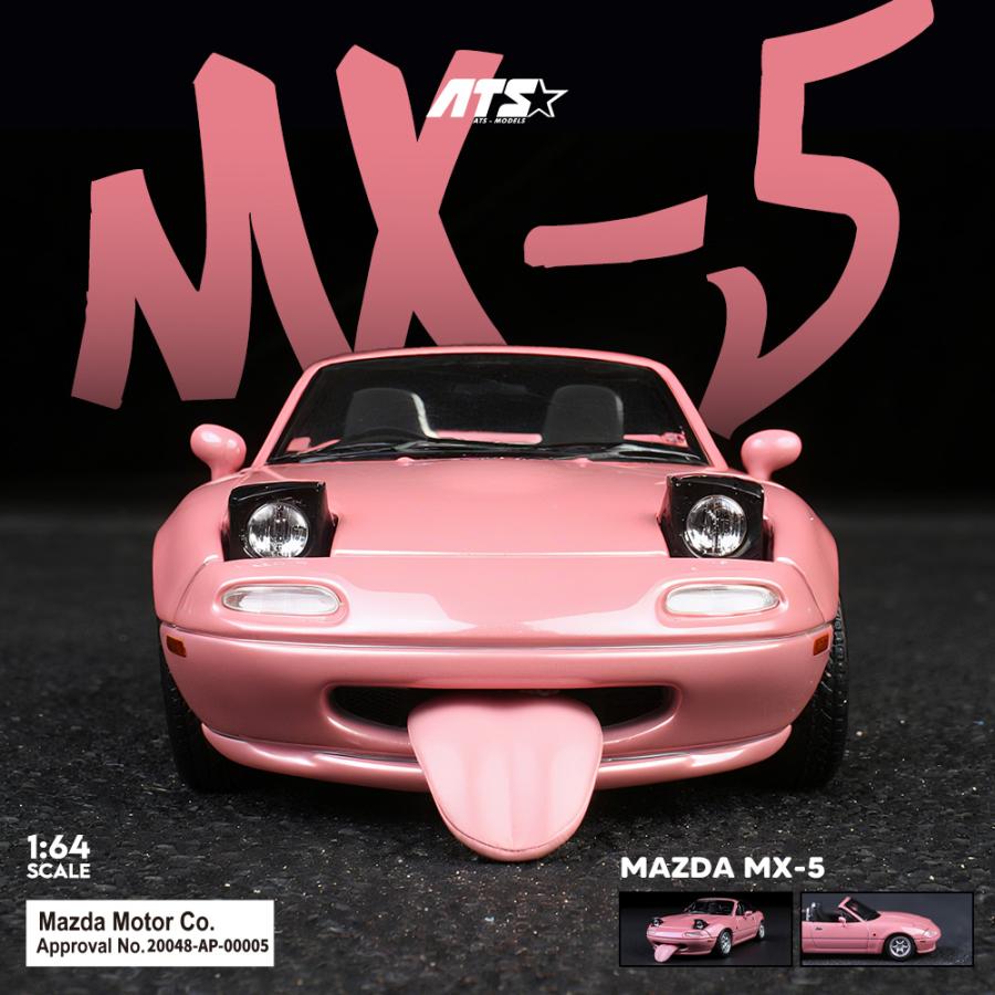 ATS-MODELS 1/64 マツダ・MX-5 (初代) ロードスター (ピンク) ミニカー