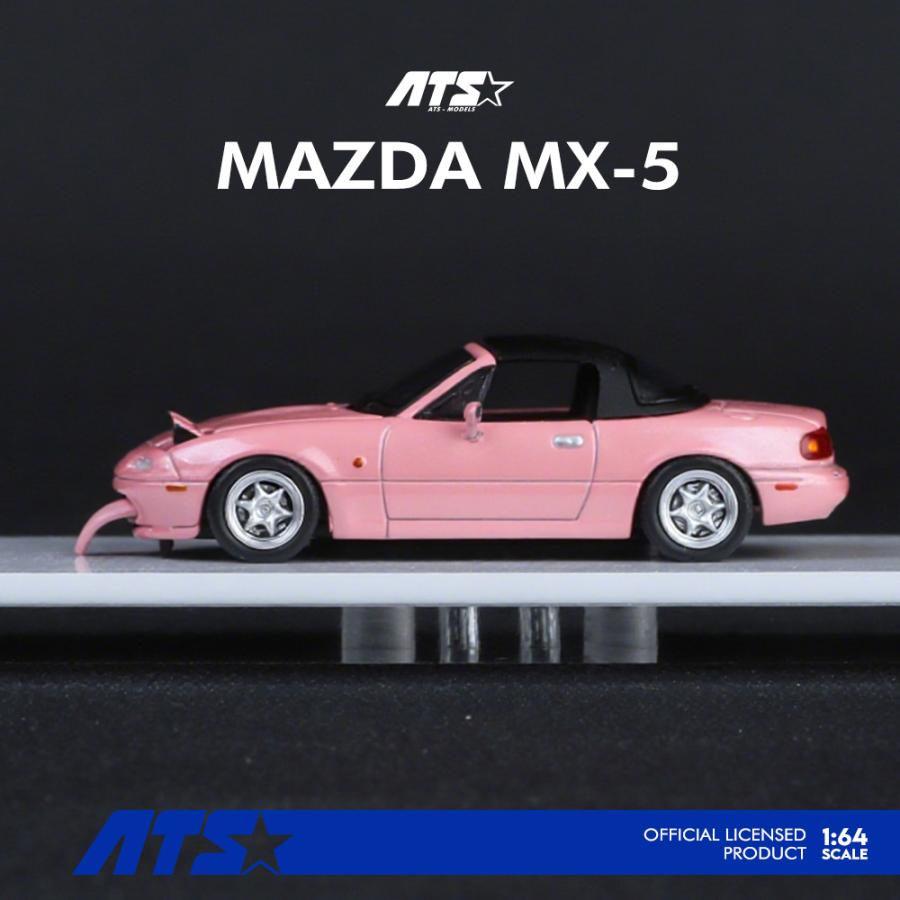 ATS-MODELS 1/64 マツダ・MX-5 (初代) ロードスター (ピンク) ミニカー