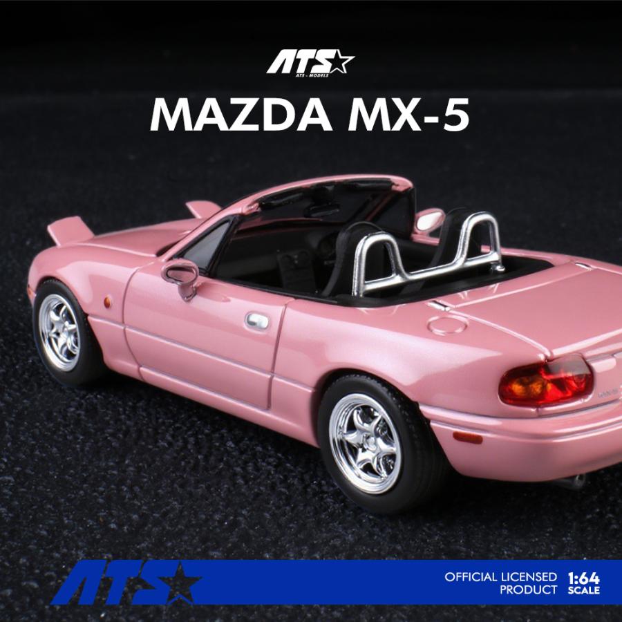 ATS-MODELS 1/64 マツダ・MX-5 (初代) ロードスター (ピンク) ミニカー