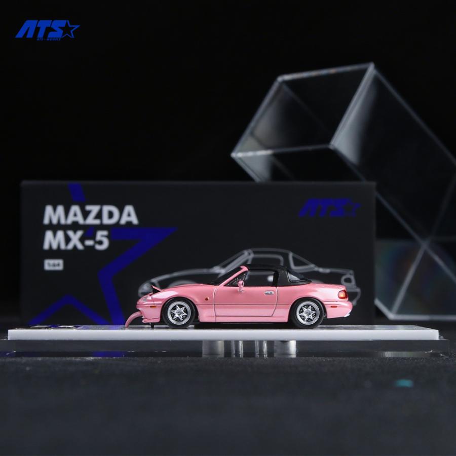 ATS-MODELS 1/64 マツダ・MX-5 (初代) ロードスター (ピンク) ミニカー
