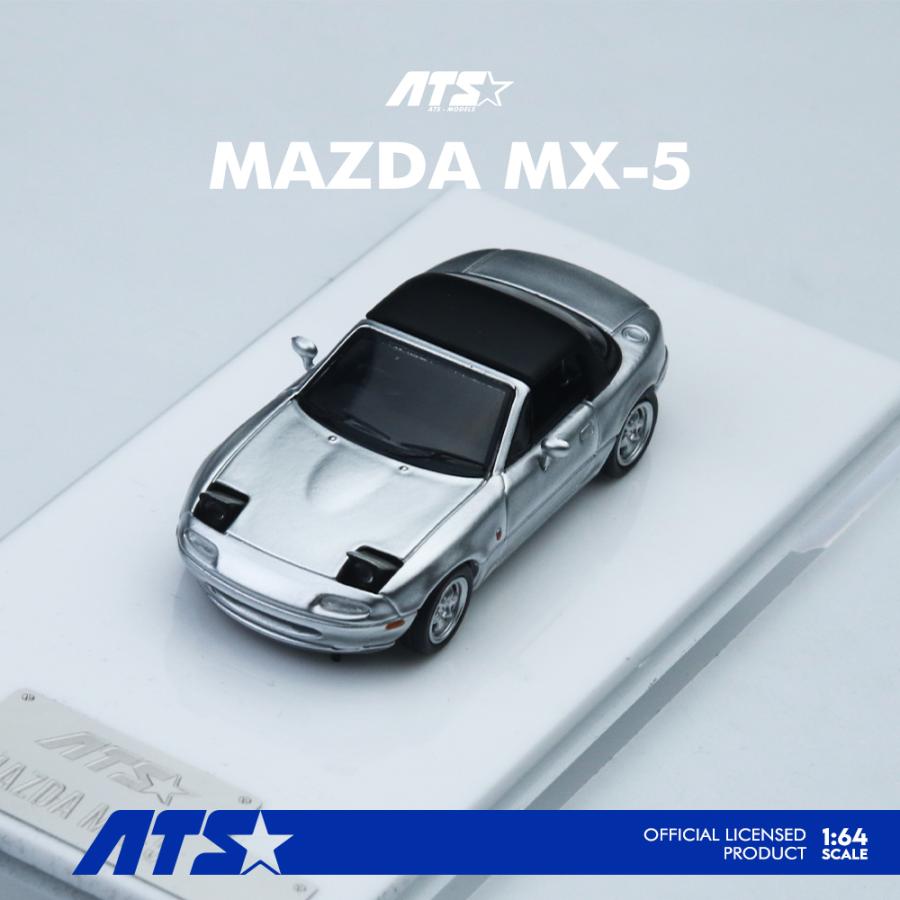 MX-5 ND 1/64スケールミニカー Kyosho 1/64 Mazda MX-5 Miata ND ROADSTER RF Silver KS07068A5