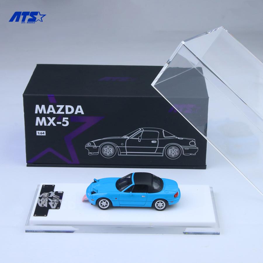 ATS-MODELS 1/64 マツダ・MX-5 (初代) ロードスター (ブルー) ミニカー