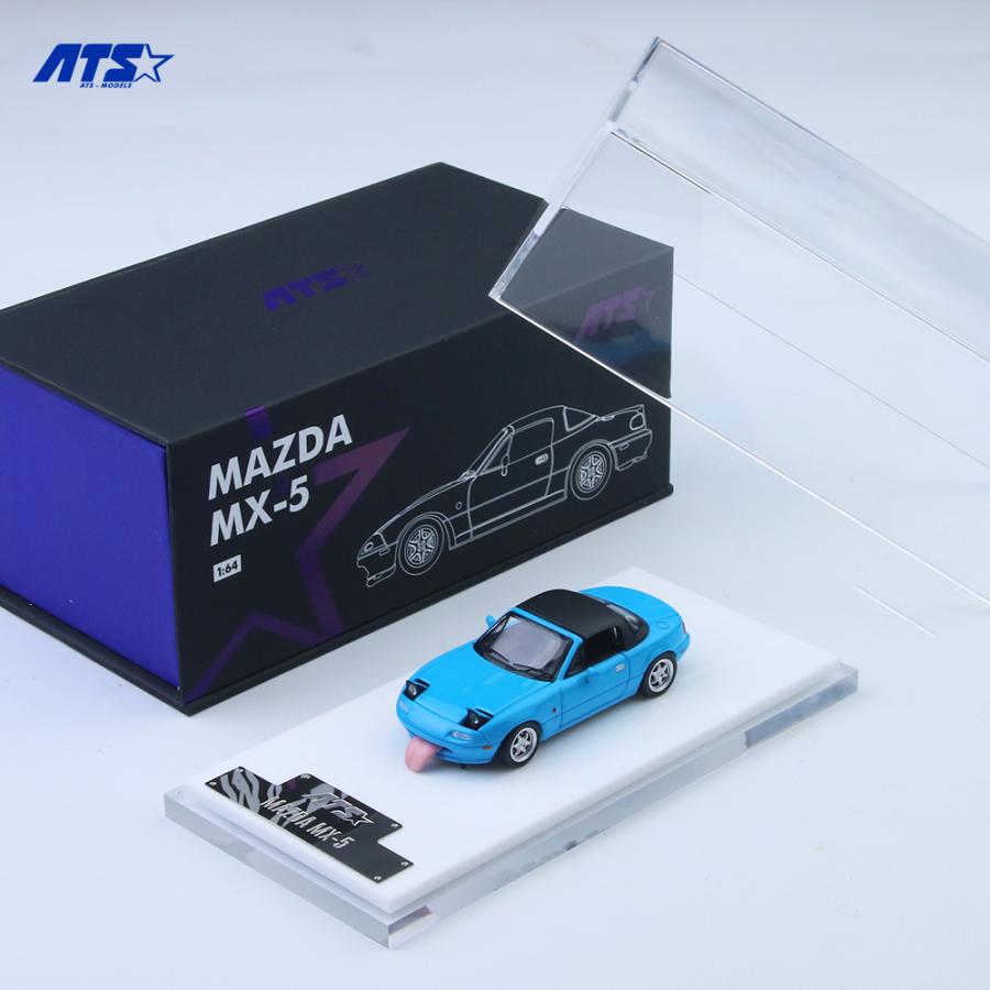 ATS-MODELS 1/64 マツダ・MX-5 (初代) ロードスター (ブルー) ミニカー
