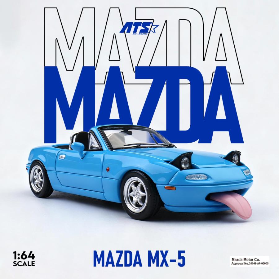 ATS-MODELS 1/64 マツダ・MX-5 (初代) ロードスター (ブルー) ミニカー