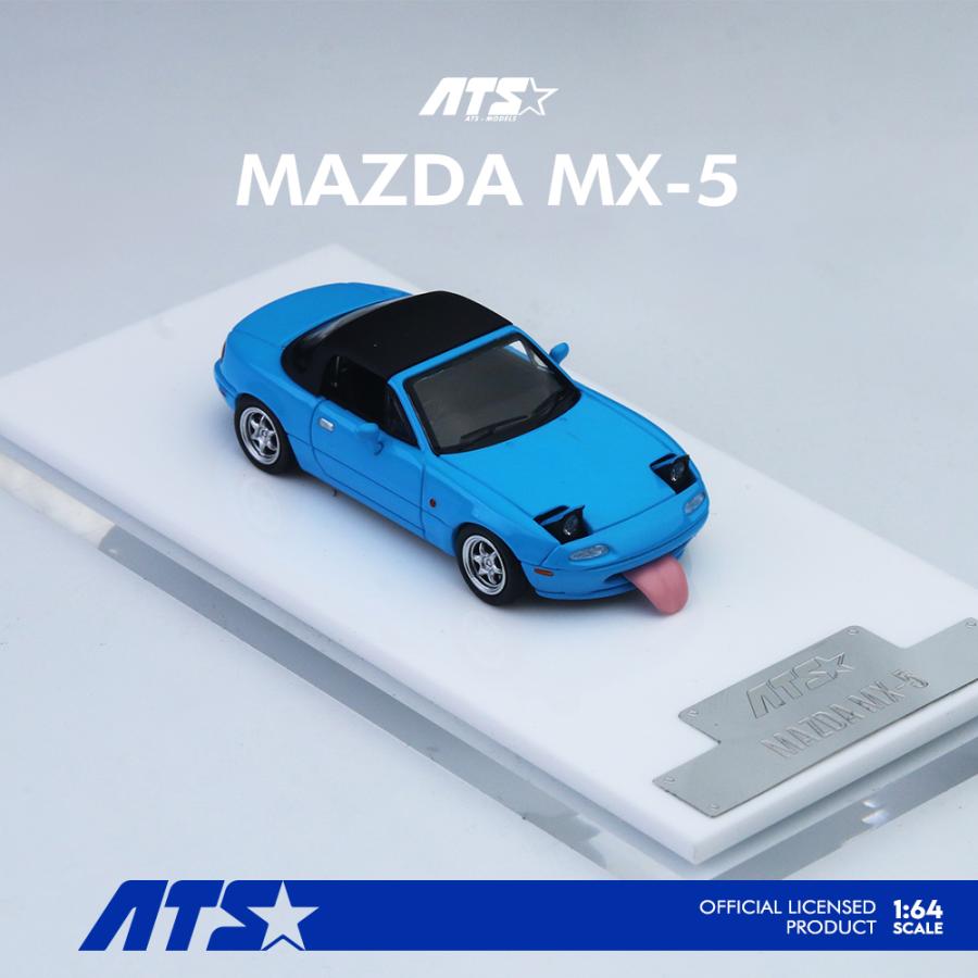 ATS-MODELS 1/64 マツダ・MX-5 (初代) ロードスター (ブルー) ミニカー