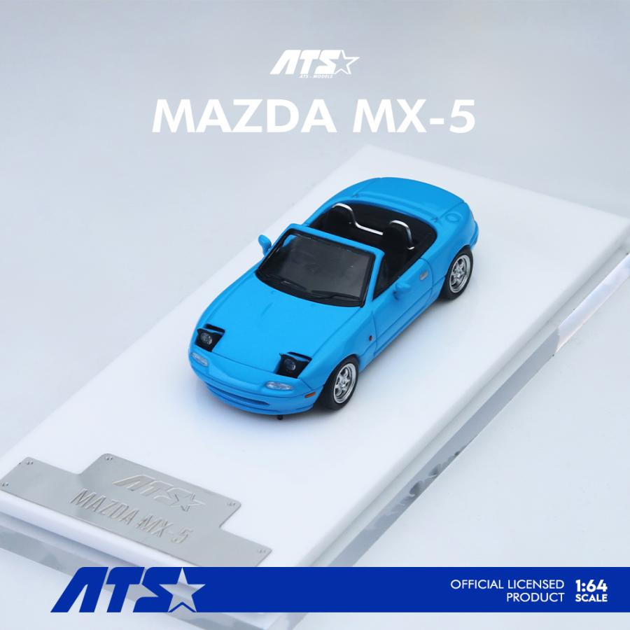 ATS-MODELS 1/64 マツダ・MX-5 (初代) ロードスター (ブルー) ミニカー