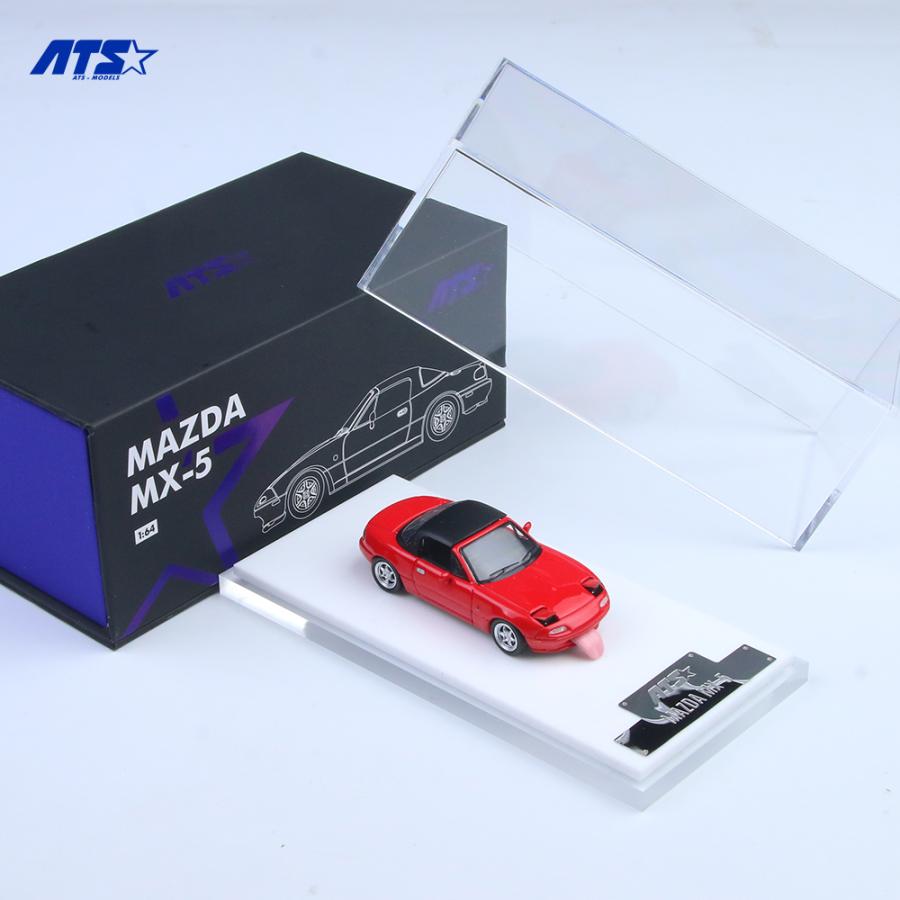 ATS-MODELS 1/64 マツダ・MX-5 (初代) ロードスター (レッド) ミニカー