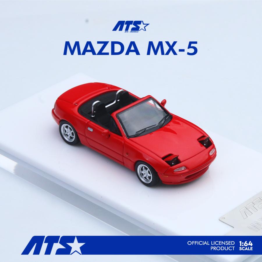 ATS-MODELS 1/64 マツダ・MX-5 (初代) ロードスター (レッド) ミニカー