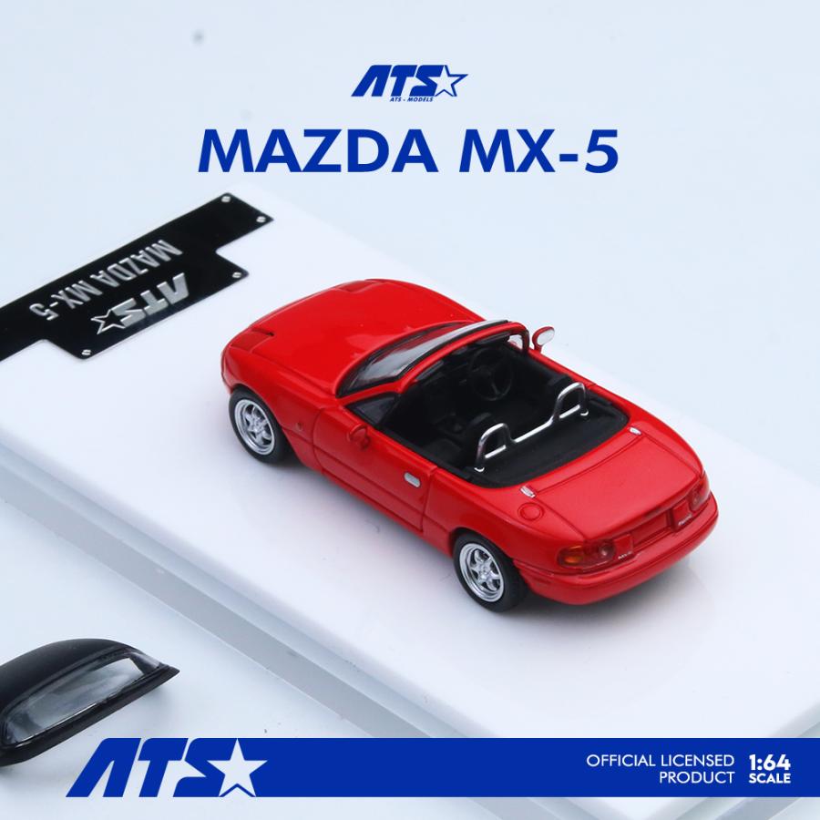 ATS-MODELS 1/64 マツダ・MX-5 (初代) ロードスター (レッド) ミニカー
