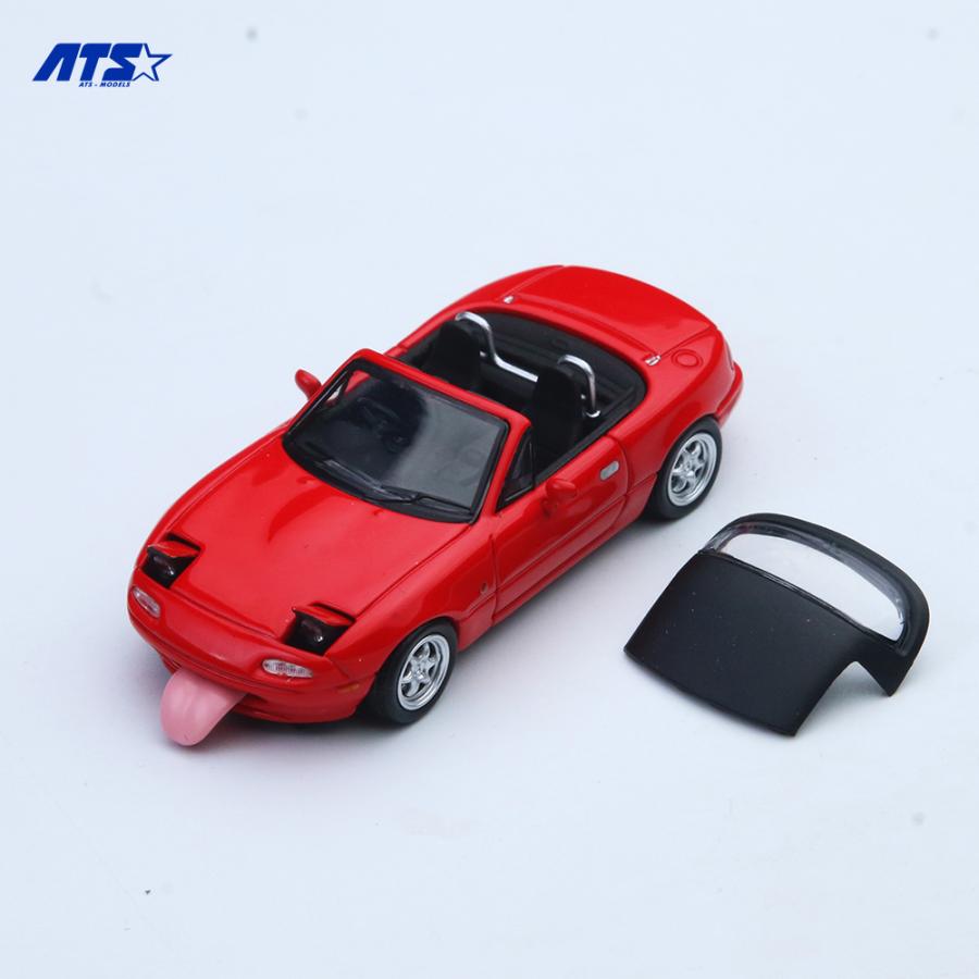 ATS-MODELS 1/64 マツダ・MX-5 (初代) ロードスター (レッド) ミニカー