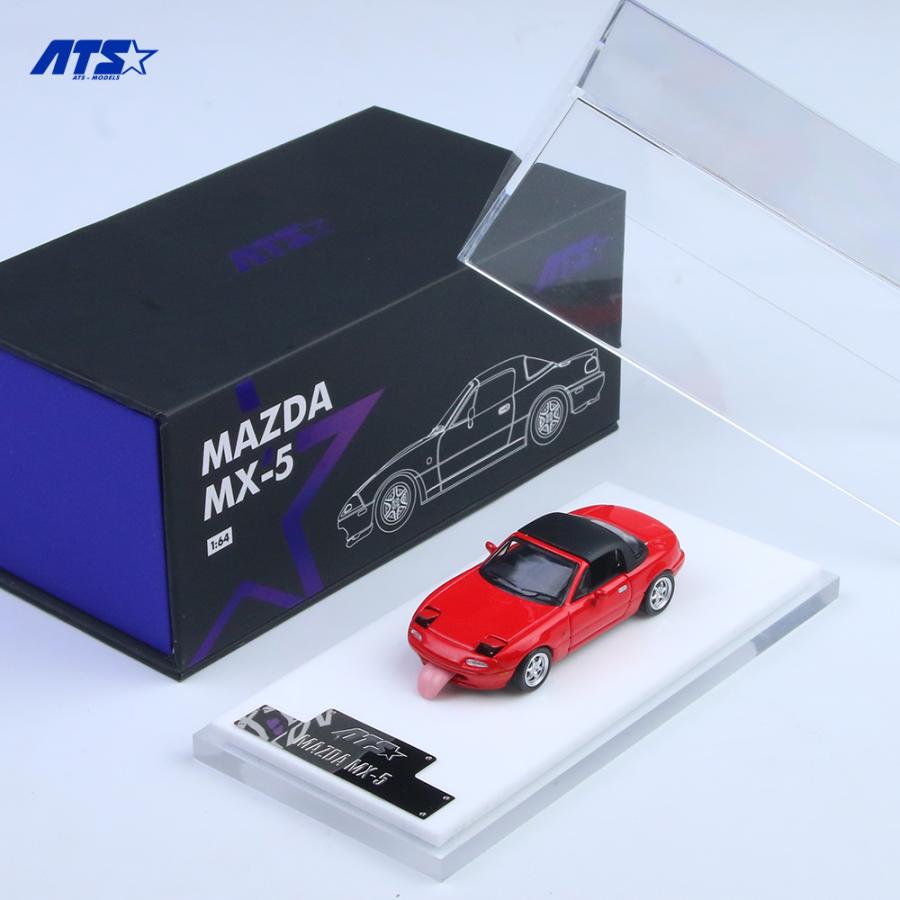 ATS-MODELS 1/64 マツダ・MX-5 (初代) ロードスター (レッド) ミニカー