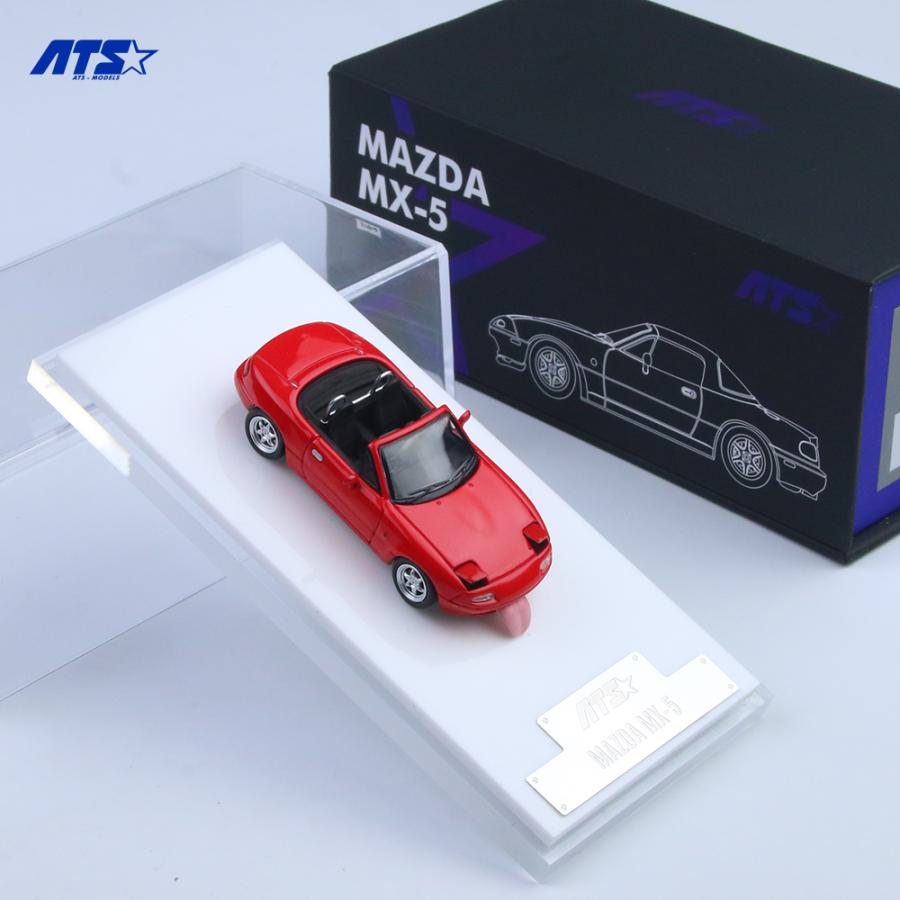 ATS-MODELS 1/64 マツダ・MX-5 (初代) ロードスター (レッド) ミニカー