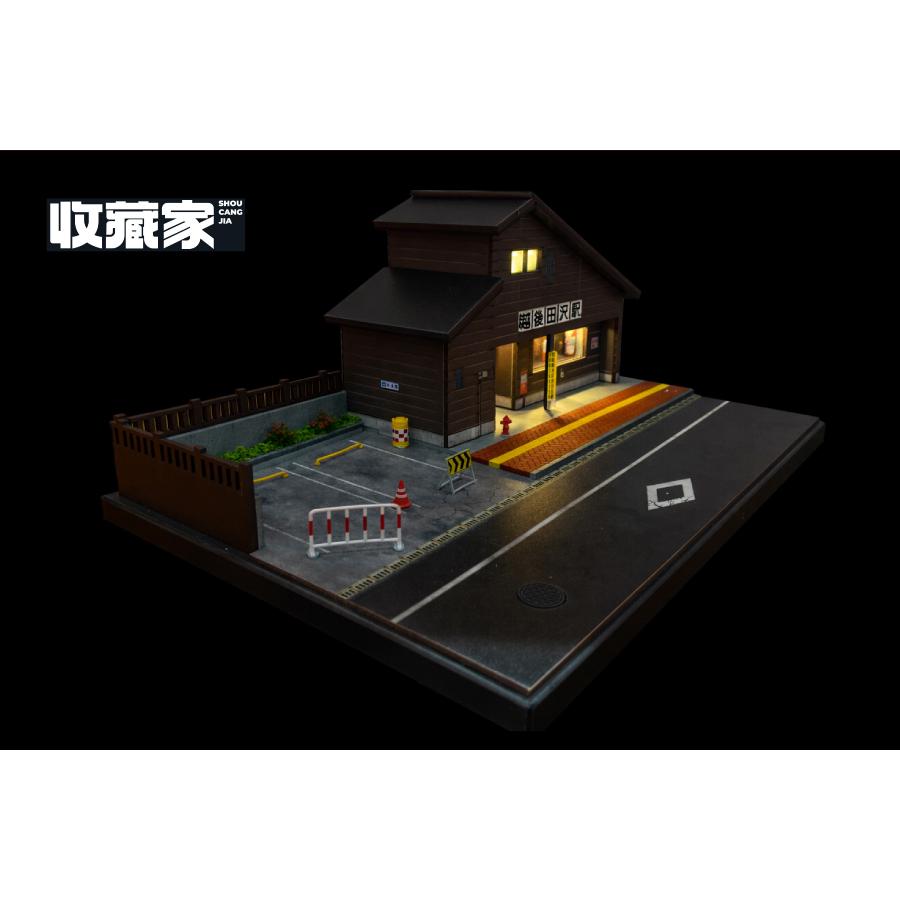 送料無料◇収蔵家 1/64 都市情景 日本の駅 クリアケース/ライト付