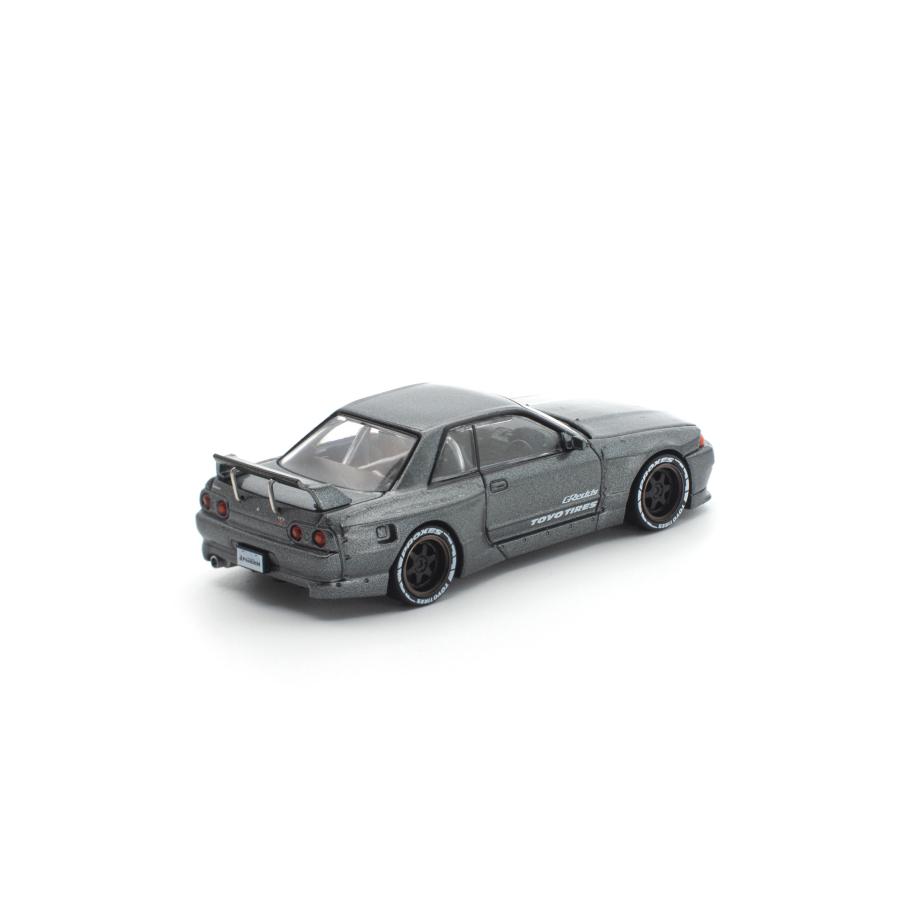 POP RACE 1/64 パンデム R32 ガンメタル(新金型) ミニカー PR640508