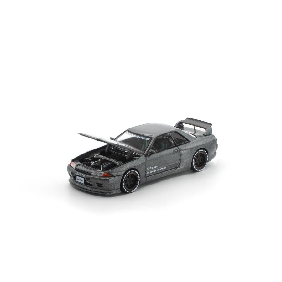 POP RACE 1/64 パンデム R32 ガンメタル(新金型) ミニカー PR640508
