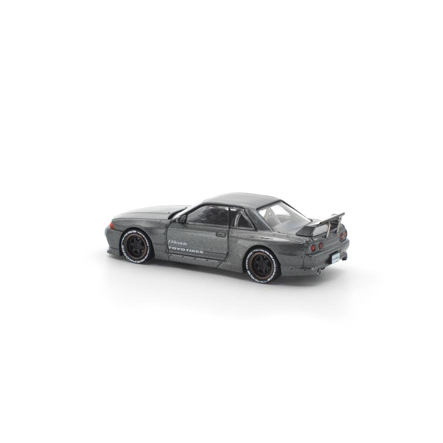 POP RACE 1/64 パンデム R32 ガンメタル(新金型) ミニカー PR640508