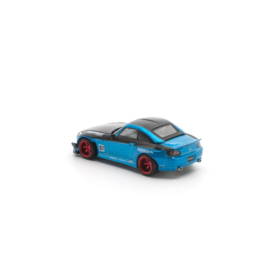 POP RACE 1/64 パンデム S2000 メタリックブルー ミニカー PR640524