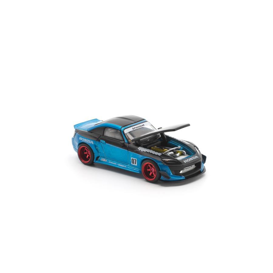 POP RACE 1/64 パンデム S2000 メタリックブルー ミニカー PR640524