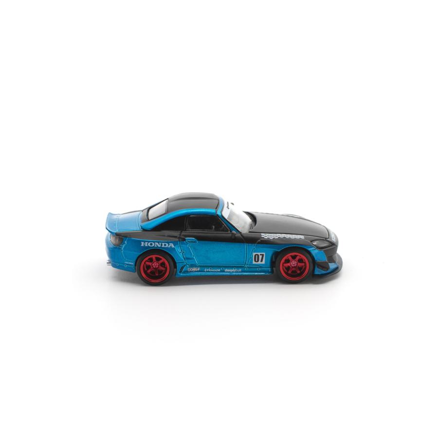 POP RACE 1/64 パンデム S2000 メタリックブルー ミニカー PR640524