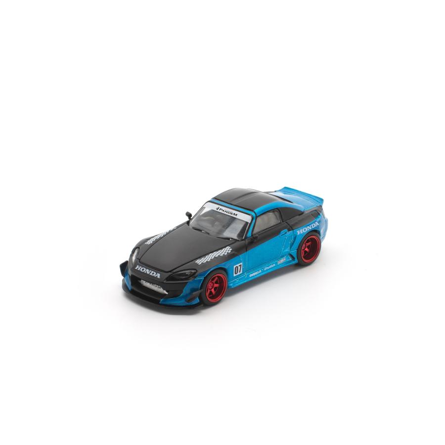 POP RACE 1/64 パンデム S2000 メタリックブルー ミニカー PR640524