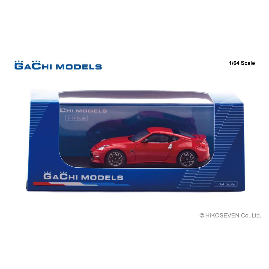 1/43　日産　フェアレディZ　Z34 ニスモ　ミニカー　バイブラントレッド ガチモデルズ 1/64 日産・フェアレディZ (Z34) ニスモ 2014 (バイブ