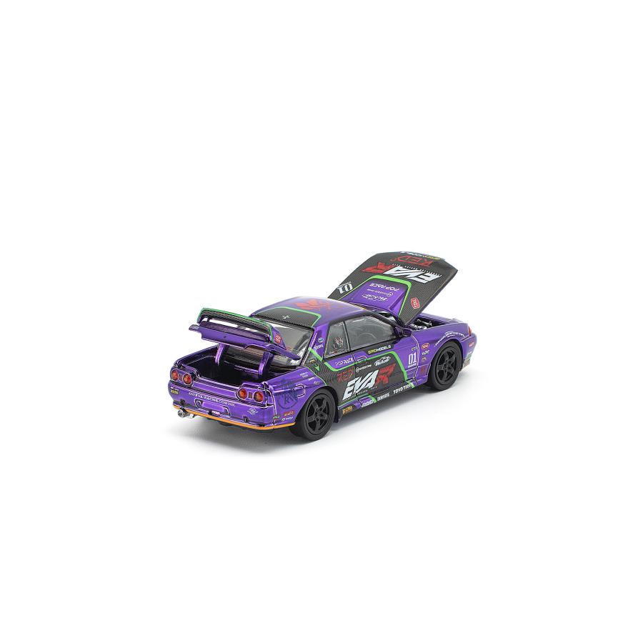 POP RACE 1/64 EVA RT TEST TYPE-01 SKYLINE R32 エヴァRT初号機