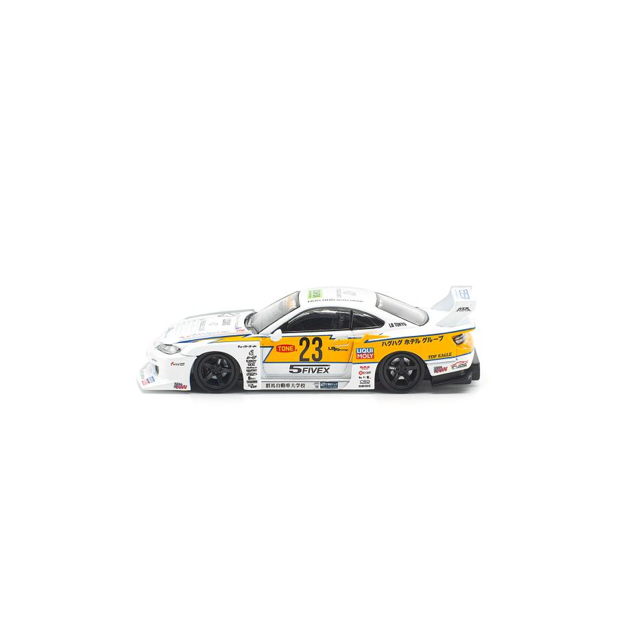 POP RACE 1/64 LB スーパーシルエット S15 シルビア ホワイト ミニカー
