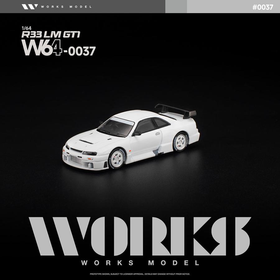 WORKS Model 1/64 R33 LM 1995 GT1 ホワイト ミニカー W640037 【未定
