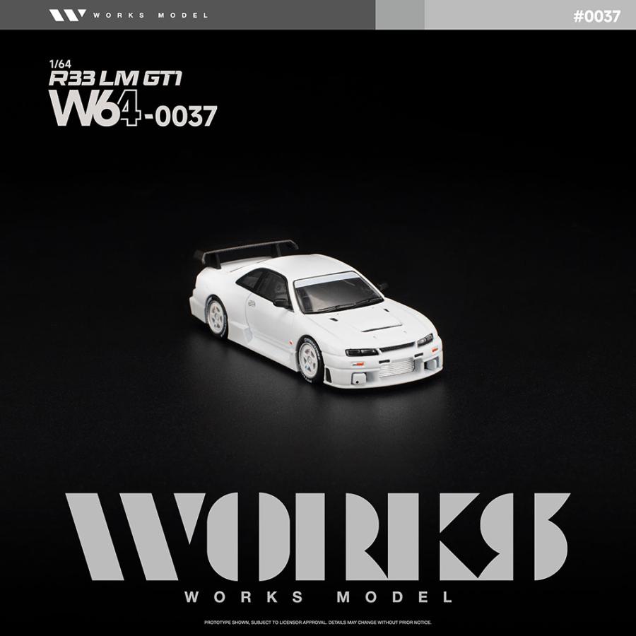 WORKS Model 1/64 R33 LM 1995 GT1 ホワイト ミニカー W640037 【未定