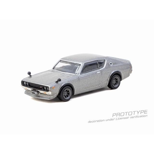 ミニカー SKYLINE 2000GT-R ターマックワークス 1/64 Nissan Skyline 2000GT-R (KPGC110) Silver