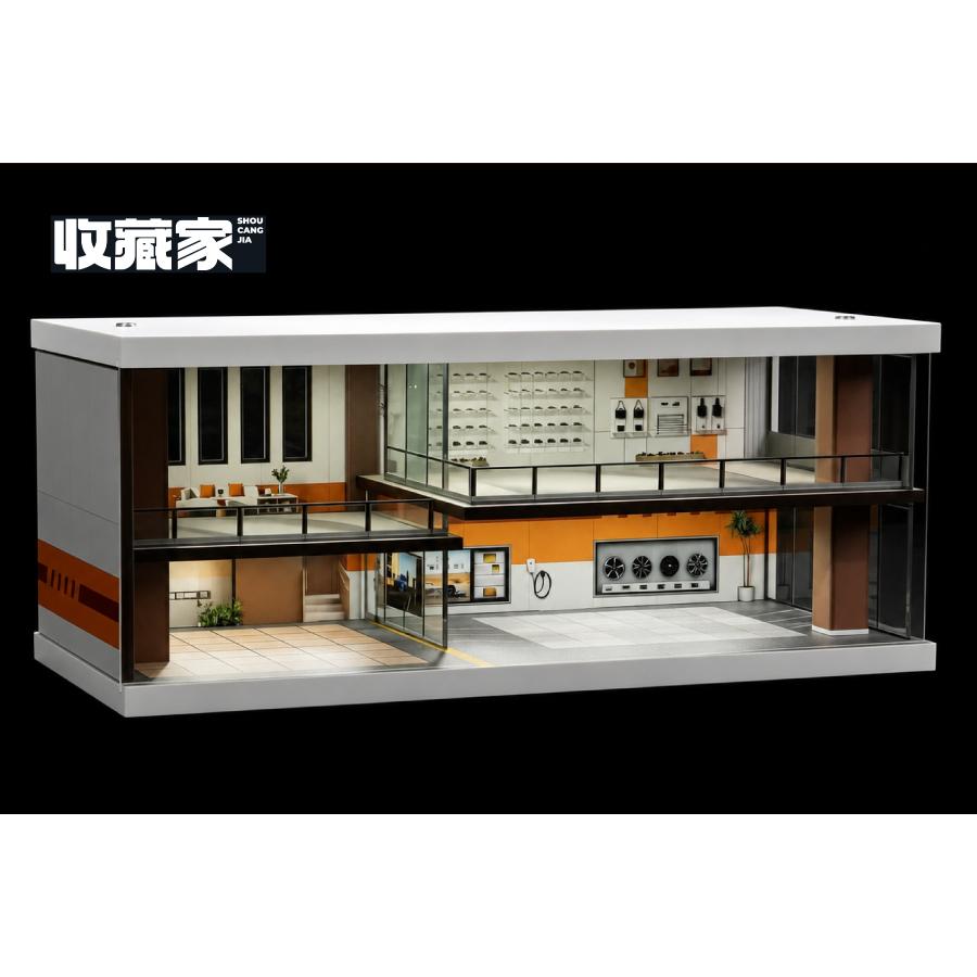 送料無料◇収蔵家 SCJ82075 1/64 カーディーラーショールーム (Beige