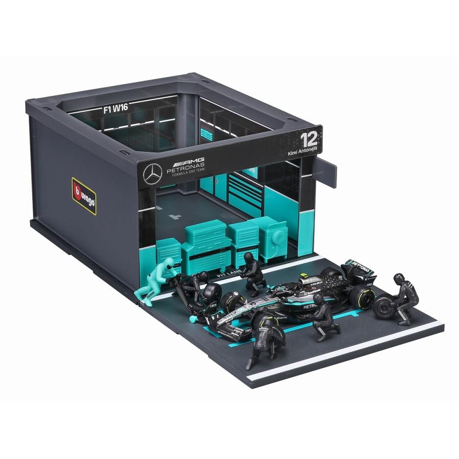 送料無料◇burago 1/43 メルセデス-AMG ペトロナス F1チーム PIT PASS