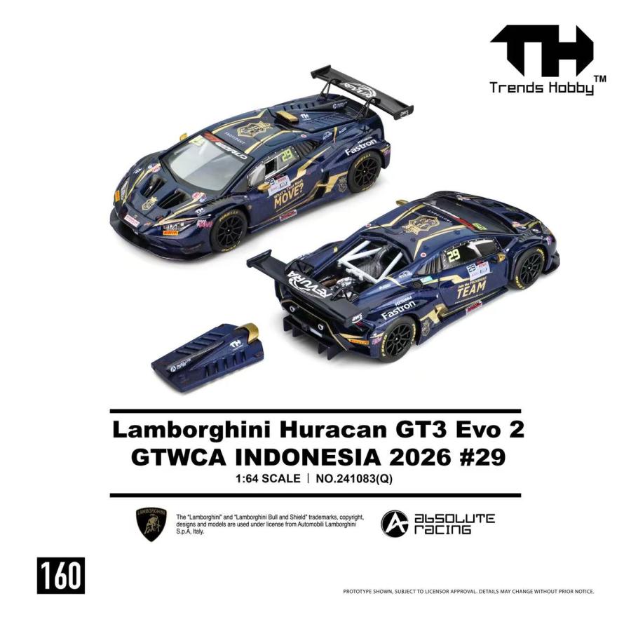 バーニー　ミニカー Trends Hobby 1/64 Lamborghini Huracan GT3 EVO2 GTWCA Indonesia