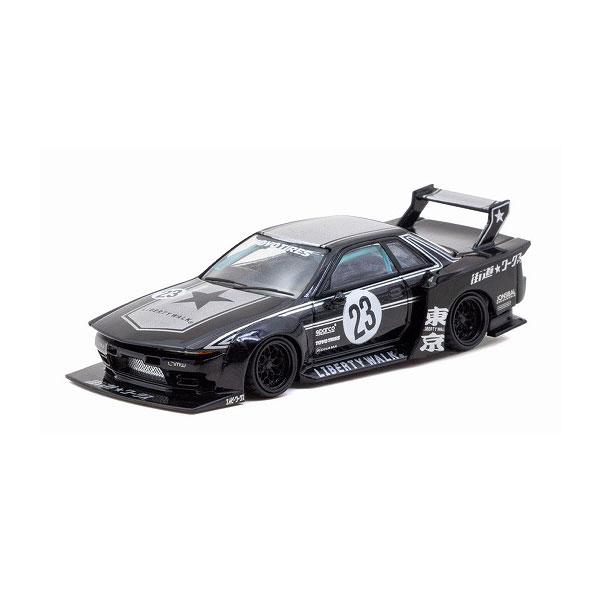 ターマック 1/64 LB-KAIDO WORKS Nissan R32 Skyline Black ミニカー
