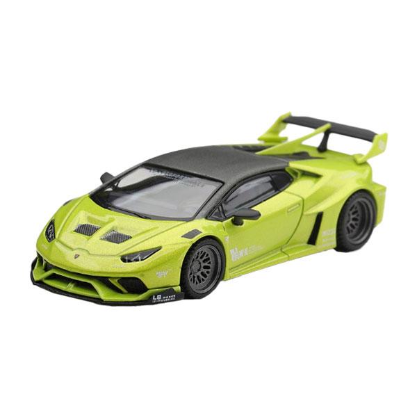 MINI-GT 1/64 ランボルギーニ ウラカン LB☆WORKS ライムメタリック(左