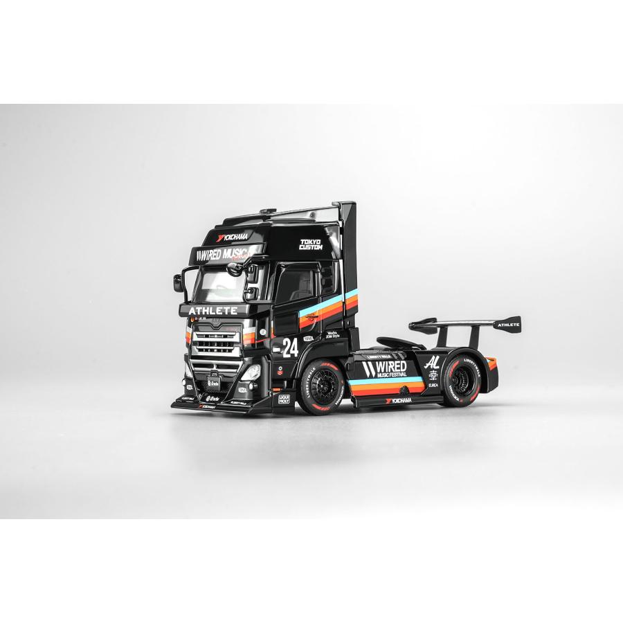 送料無料◇MOTORHELIX 1/64 LB Trucks UD QUON HEAD Black Rainbow