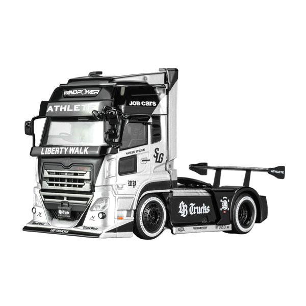 送料無料◇MOTORHELIX 1/64 LB Trucks UD QUON HEAD Black&Silver