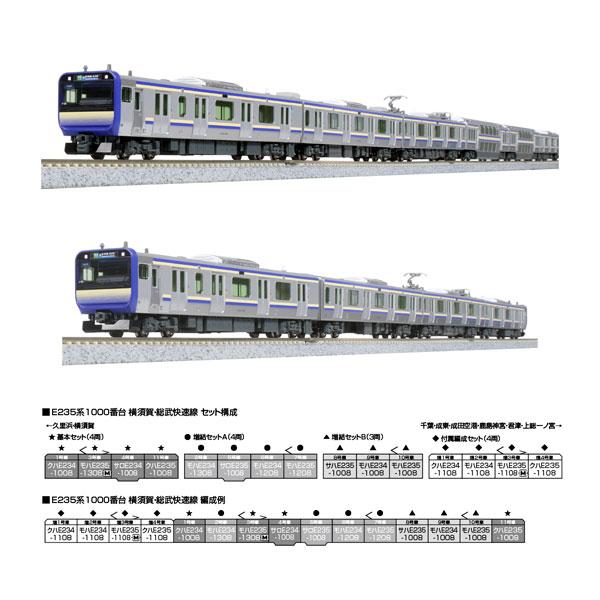 KATO E235系 横須賀・総武線 基本4両・増結4両・3両セット カトー（KATO） 送料無料◇セット販売 E235系1000番台 横須賀線・総武
