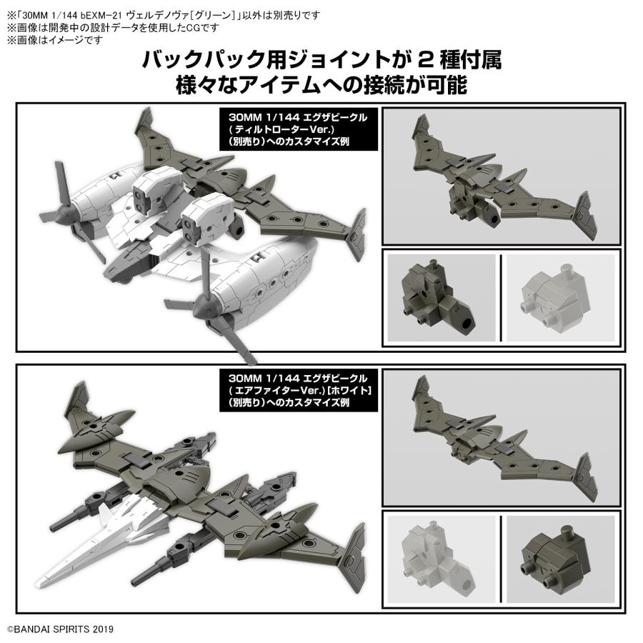 30MM 1/144 bEXMー21 ヴェルデノヴァ (グリーン) プラモデル バンダイスピリッツ 【7月予約】｜digitamin｜08