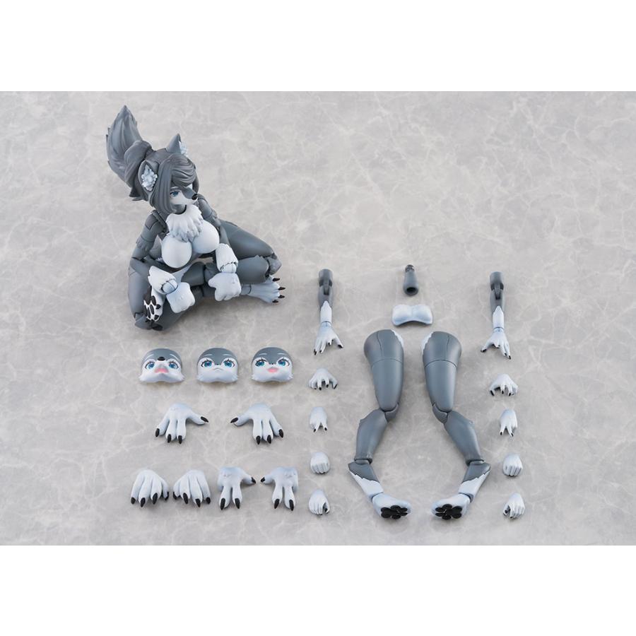 青島文化教材社 送料無料◇アオシマ けもプラ 3種セット ハイイロ