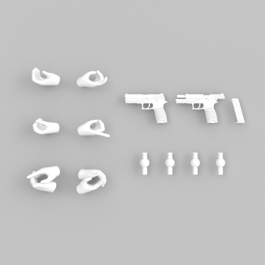 リトルアーモリー (LA-OP23) メガミデバイス用銃の持ち手2 (ホワイト