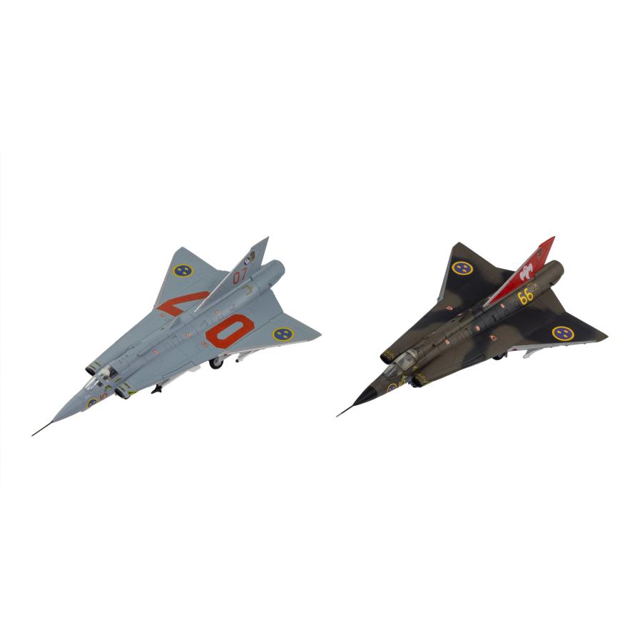 スウェーデン空軍 J35F ドラケン プラモデル J35 F/J ドラケン スウェーデン空軍（2機入り）【SN33:4986470023175