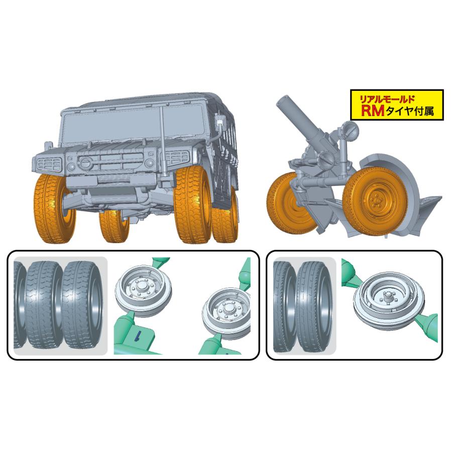 フジミ模型 フジミ 1/72 陸上自衛隊 重迫牽引車/120ミリ迫撃砲RT(2両/2