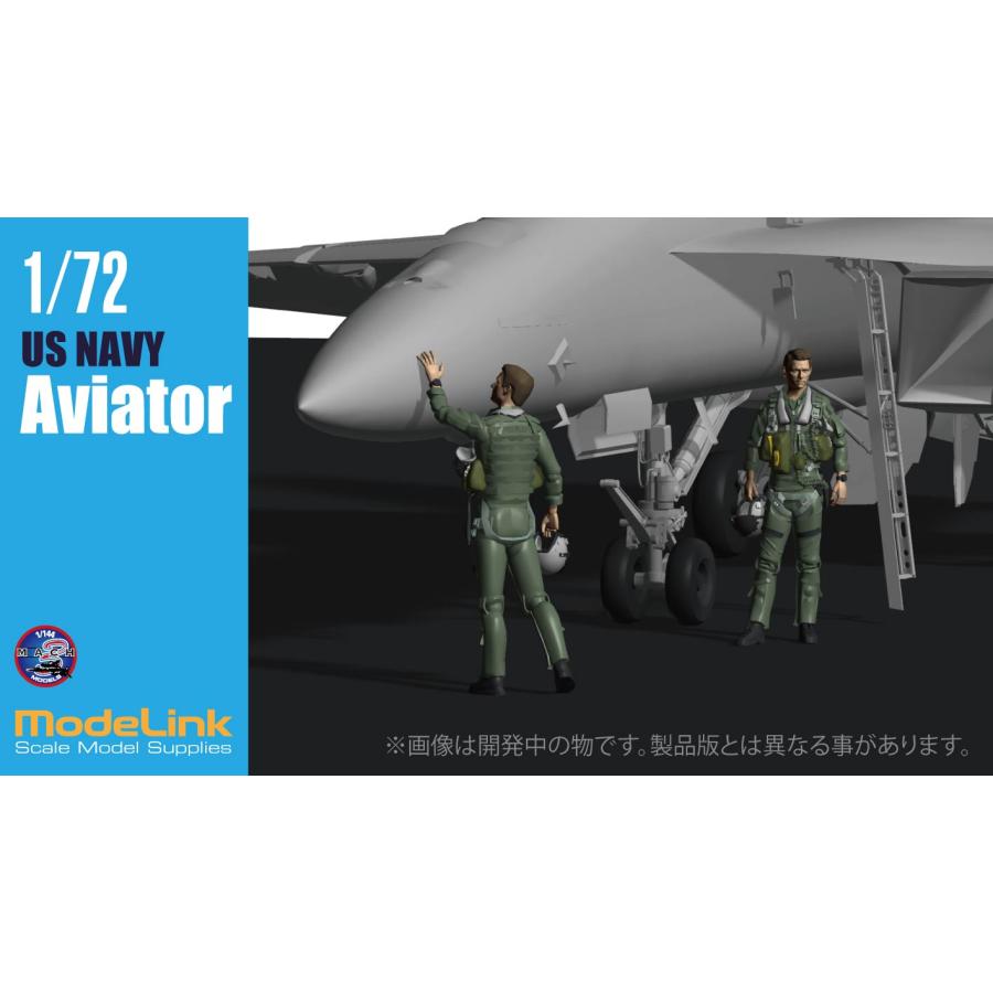 モデリンク Mach3 Models 1/72 US NAVYパイロット 2体セット 3D