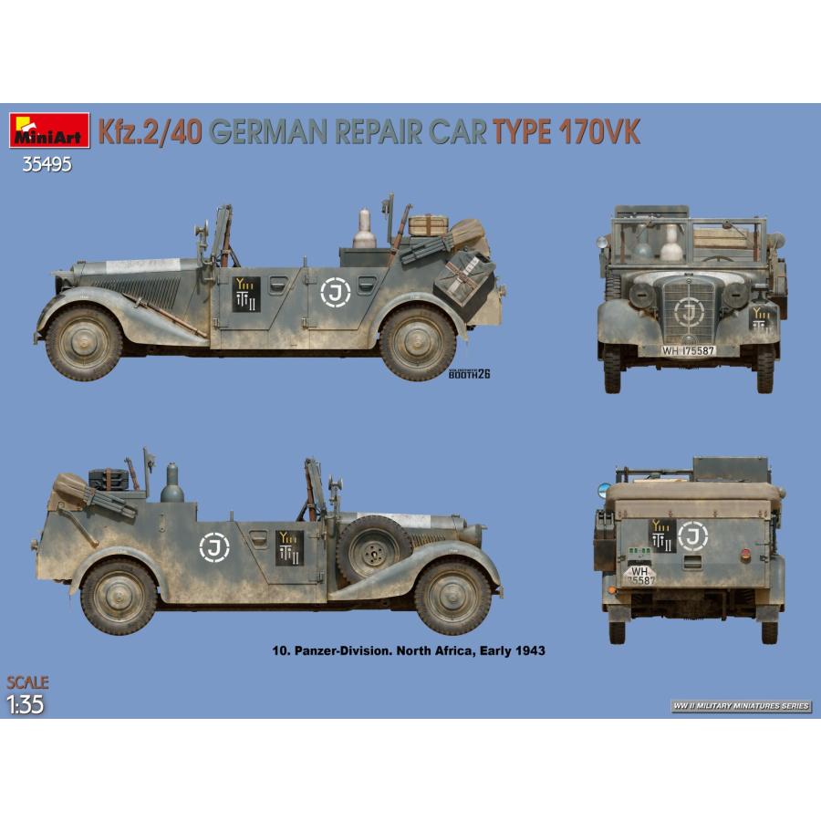 ミニアート（MiniArt） 1/35 Kfz.2/40 ドイツ軍修理車 170VK型
